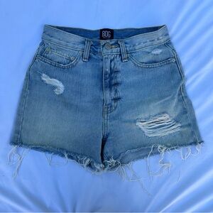 BDG Girlfriend High Rise Distressed Denim Shorts | Size 24